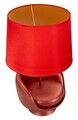 Lampa de masa Midcentury, Mauro Ferretti, 1 x E27, 40W, 26x43 cm, polirasina/fier, rosu