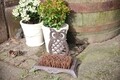 Perie pantofi, Esschert, Owl, 15.6 x 25.1 x 19.5 cm, fier forjat/lemn/fibra de cocos