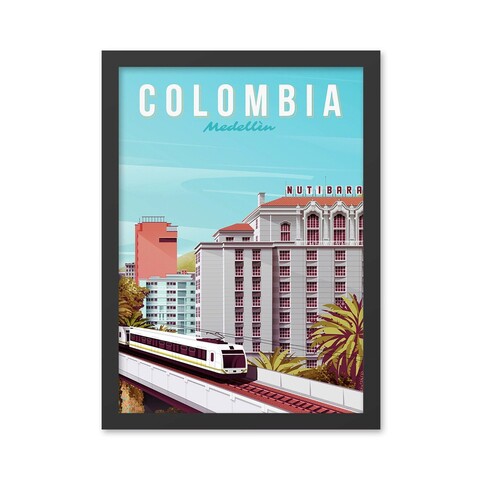 Tablou decorativ, Colombia (55 x 75), MDF , Polistiren, Multicolor