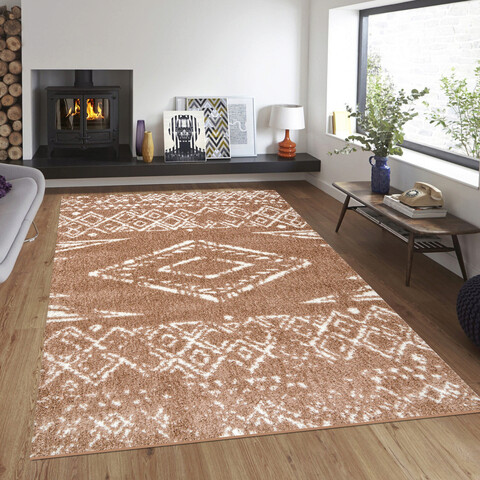 Covor de hol, puffy 7761 , 80x150 cm, poliester, bej/maro