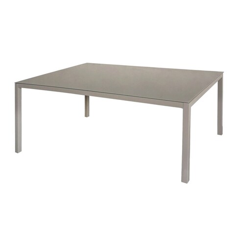 Masa pentru gradina Thalia, 160 x 100 x 72 cm, otel/sticla temperata, gri BigBuy Home