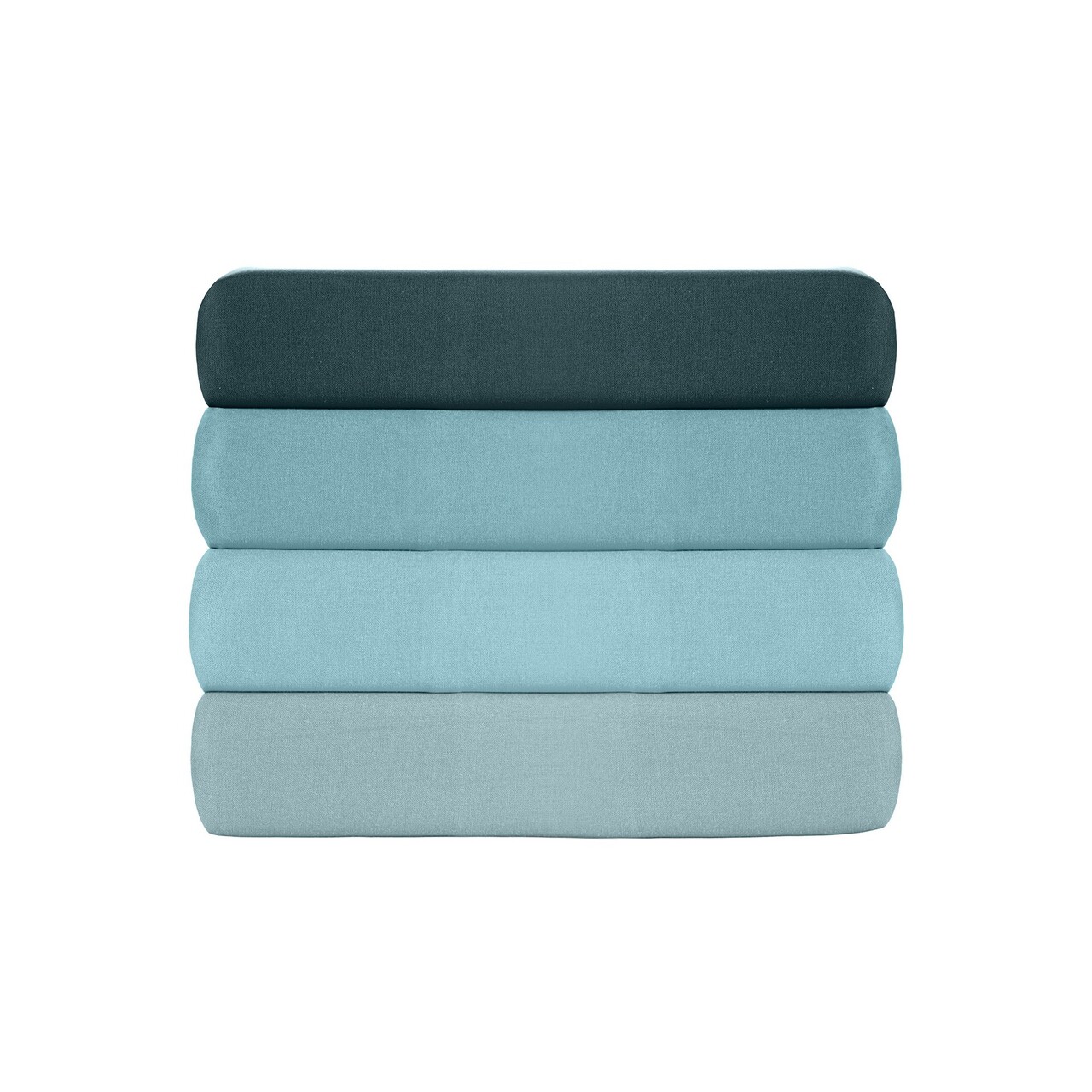 Cearceaf de pat cu elastic Ranforce Single Small (FR), L'essentiel Maison, Tonne Mavie, Albastru petrol - imagine 4