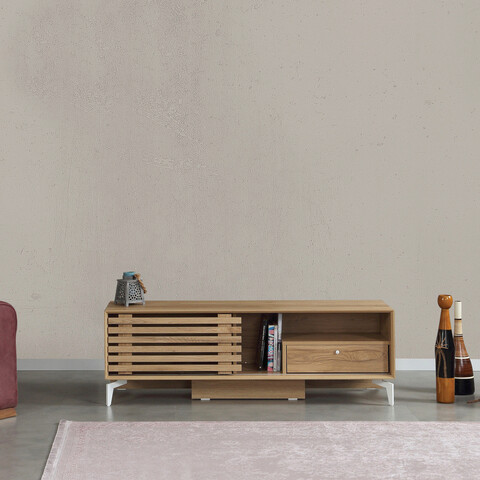 Comoda tv, comforty, lulu, 150x50x41 cm, stejar