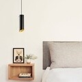 Lustra Sivani MR - 976, Opviq, 8 x 114 cm, 1 x E27, 40W, negru/galben