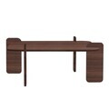 Masuta de cafea, Nordure, Marais, 117x35x117 cm, PAL, Nuc Milano