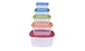 Set 5 caserole pentru alimente, plastic, multicolor