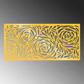 Decoratiune de perete, Decorative Panel 2, Metal, 100 x 48 cm, Auriu