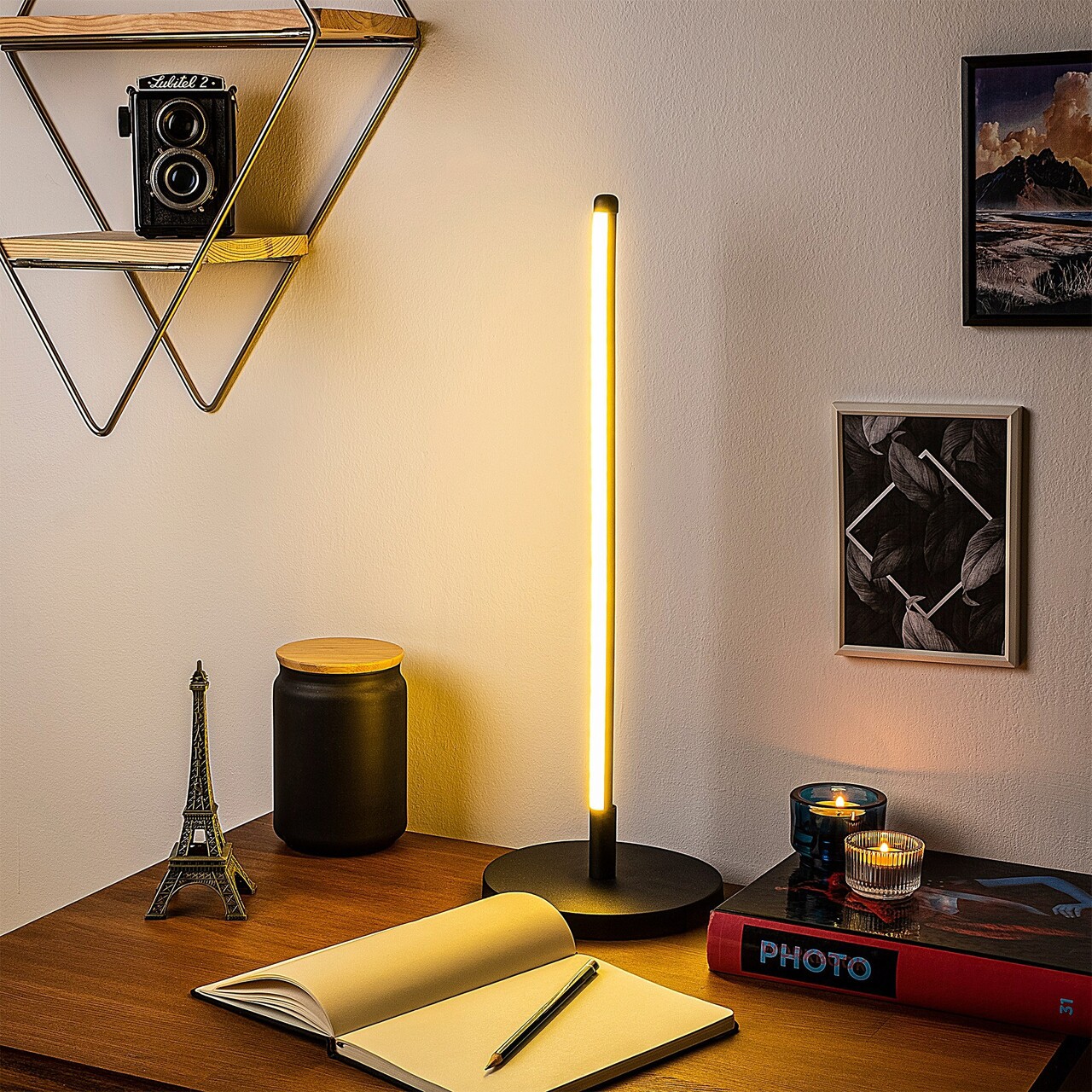 Lampa de masa, Fresno, 119FRS1409, Metal, Negru - 3 | YEO