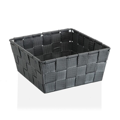 Cos de depozitare medium, versa, 19 x 19 x 9 cm, textil, gri deschis
