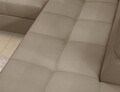 Coltar extensibil stanga 4 locuri ELTAP, ERI-34, Eridano, 275x202x88 cm, lemn/poliester, maro deschis