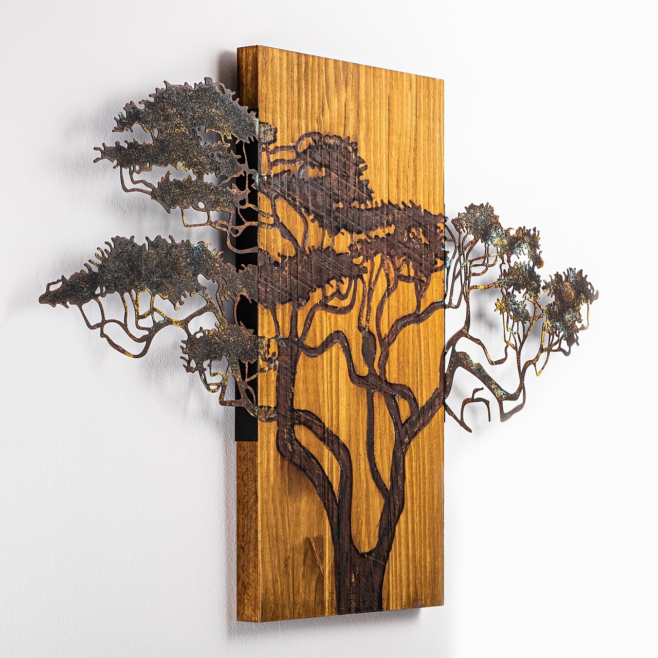 Decoratiune de perete, Acacia Tree, Lățime: 90 cm Înălțime: 58 cm Adâncime: 3 cm, Multicolor - view 7