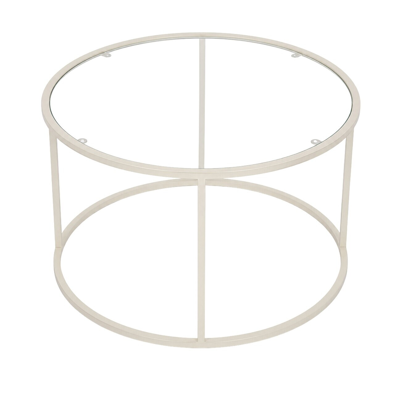 Masuta de cafea, Hanah Home, Beige-Trs-80-Nrd-Srk, Sticla temperata, Bej — imaginea 4