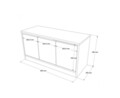 Pantofar Bedora, 89.6x35.5x45.8 cm, PAL, alb