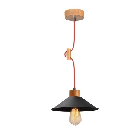 Lustra Manavgat N-580, Noor, 24 x 101 cm, 1 x E27, 100W, negru