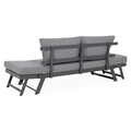 Pat de zi gradina/terasa, Haga, L.123 l.74 H.29.5/73, aluminiu, antracit/gri