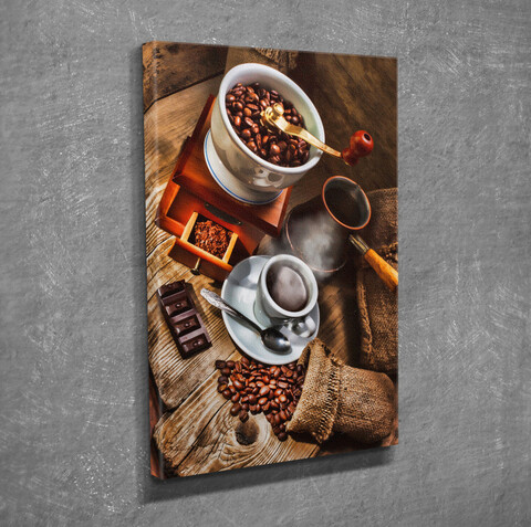 Tablou decorativ, dc215, canvas, lemn, multicolor
