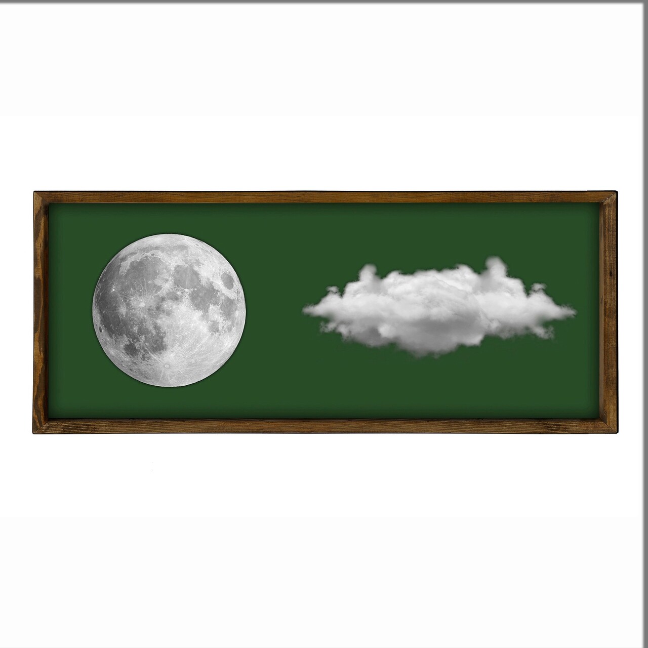 Tablou decorativ, BUL009, MDF, Imprimat UV, Verde / Alb / Nuc