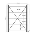Biblioteca Cosmo Fix, Sapphire, 130x35x180 cm, natural/negru