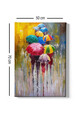 Tablou decorativ, Kanvas Tablo (50 x 70), Canvas, Lemn, Multicolor