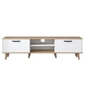 Comoda TV, Wren, A5 - 890, 180 x 48.6 x 35 cm, pal melaminat, alb/nuc