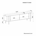 Comoda TV, Odessa, Herman, 160x45.6x31.4 cm, Antracit