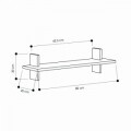 Raft pentru perete, Homitis, Must - Mustard, 20x80x20 cm