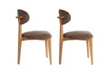 Set scaune 2 piese, Wayland, Lionte, Maro / Stejar deschis
