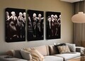 Tablou decorativ, 3PAN-CNV-3007, Dimensiune: 60 x 40 cm (3 bucăți), Multicolor