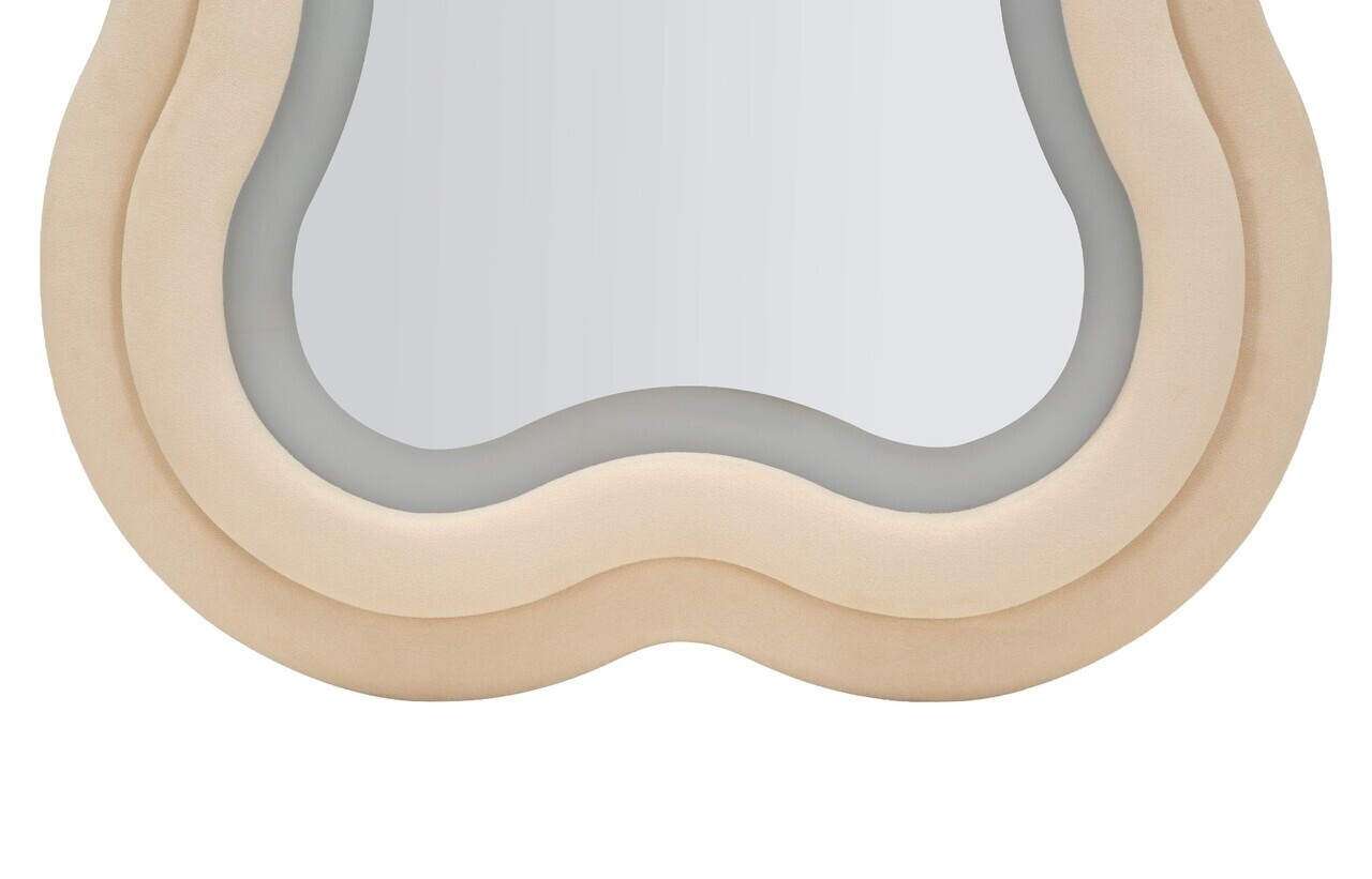 Oglinda de perete cu LED, Irregular Frame, Mauro Ferretti, MDF, 60x160 cm, crem — imaginea 8