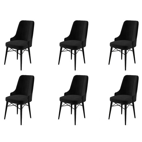 Set de scaune, Charlotte, Pare, Metal, Negru