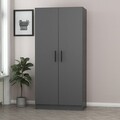 Dulap pentru haine, Minerva, Kale Anthracite, 90x210x52 cm, PAL, Antracit