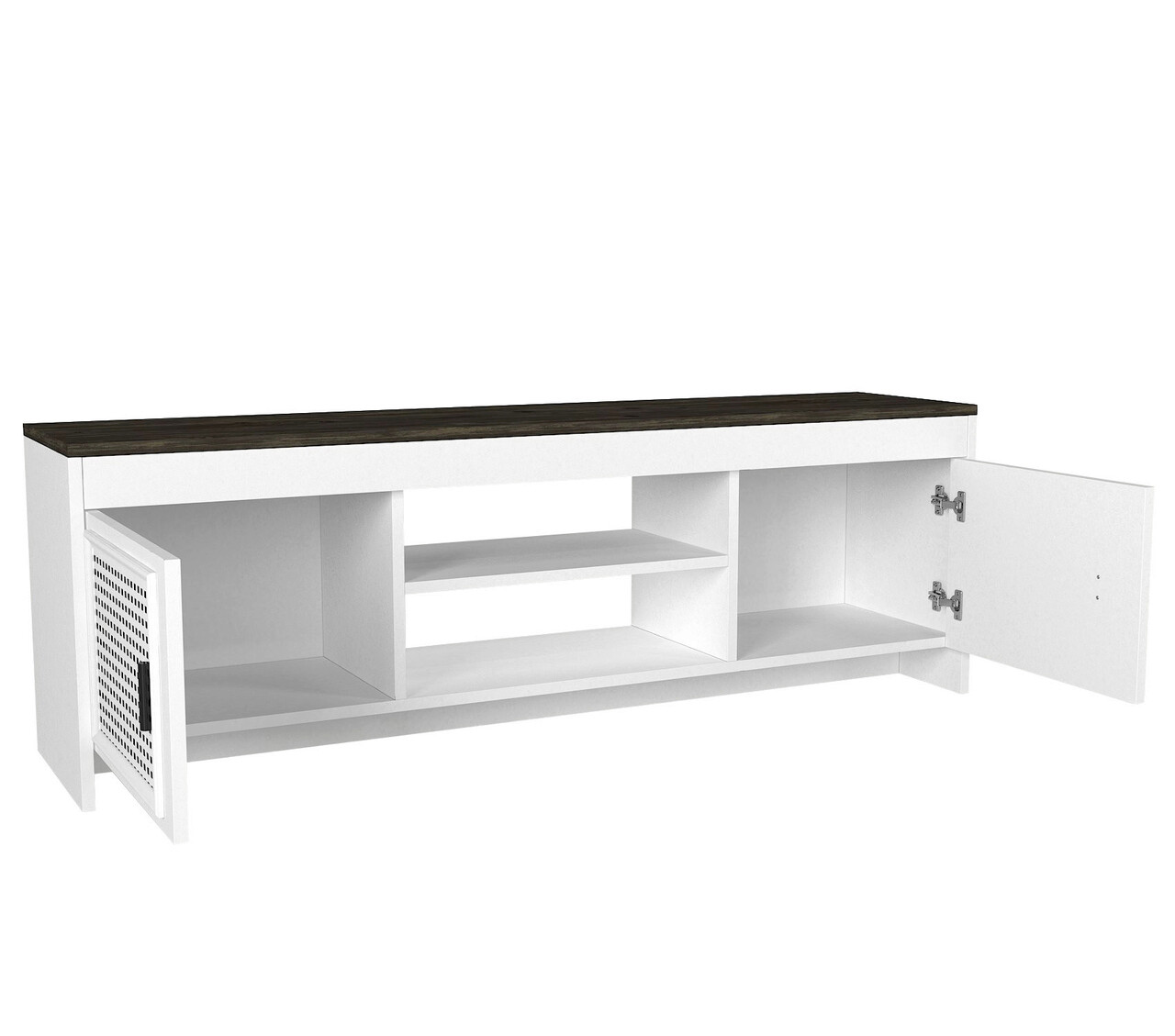 Comoda TV, Tera Home, Done, 150x48.2x35 Cm, PAL, Alb/Maro închis