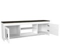 Comoda TV, Tera Home, Done, 150x48.2x35 cm, PAL, Alb/Maro închis