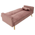 Canapea extensibila 3 locuri Success, Pakoworld, 190x80x84 cm, catifea, roz vintage