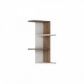 Raft pentru perete, Homitis, Saso - White, Dark Oak, 20x42x85 cm