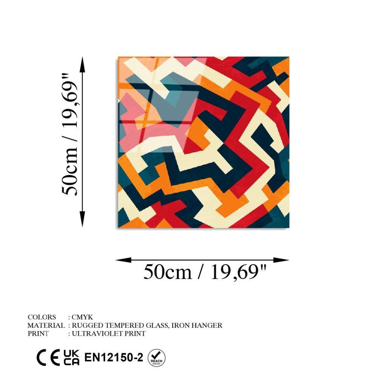 Tablou decorativ, UV-821, Dimensiune: 50 x 50 cm, Multicolor - view 7