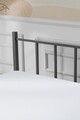 Pat de o persoană, Hebbville, K90, 140x83x190 cm, Metal, Negru
