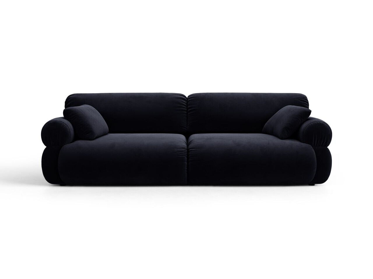 Canapea 4 locuri, Ophelia, Micadoni Home, 257x100x84 cm, catifea, albastru regal