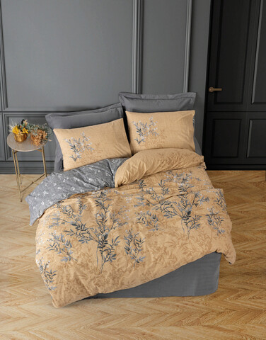 Lenjerie de pat dubla, vera - grey, cotton box, bumbac ranforce