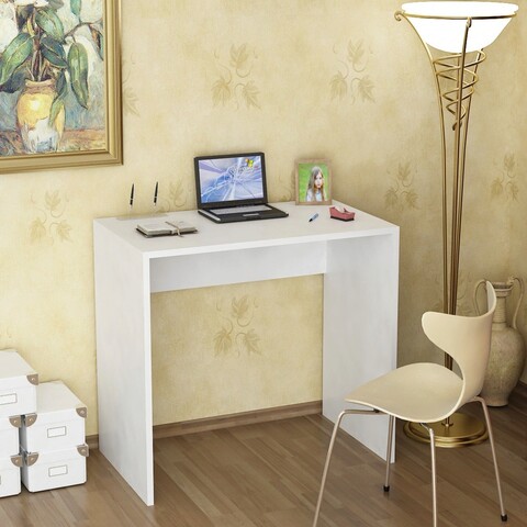 Birou, arnetti, safir, 60x73x45 cm, pal, alb