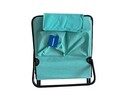 Covoras pliabil pentru plaja + perna Heinner, 51x151x45 cm, otel/textil, albastru inchis