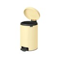 Cos de gunoi cu pedala, Brabantia, NewIcon Mellow Yellow, 12 L, 33.8x25.1x41.1 cm, otel, galben pastel