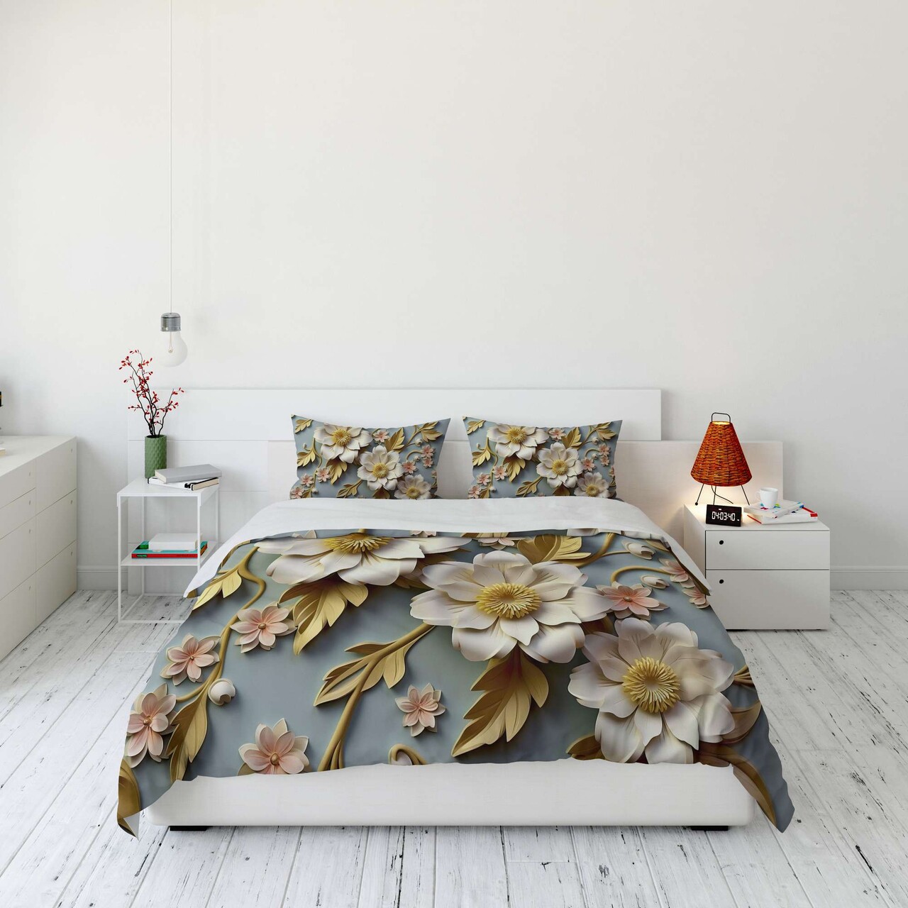 Lenjerie de pat dubla (DE) 3 piese L'essentiel Maison FLW_DVT25-14 Multicolor