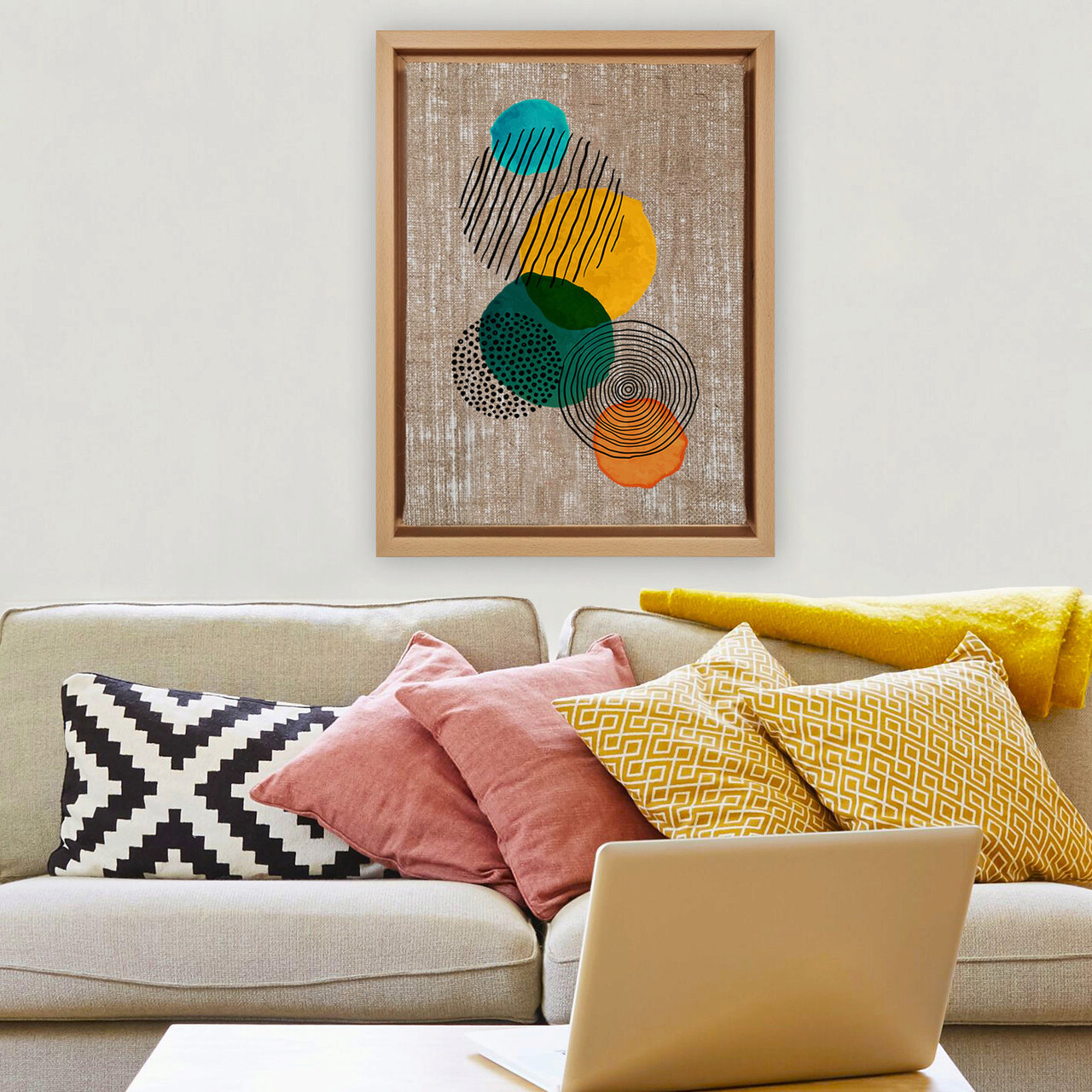 Tablou decorativ, LNJ51936225105, Iuta, Canvas, Multicolor