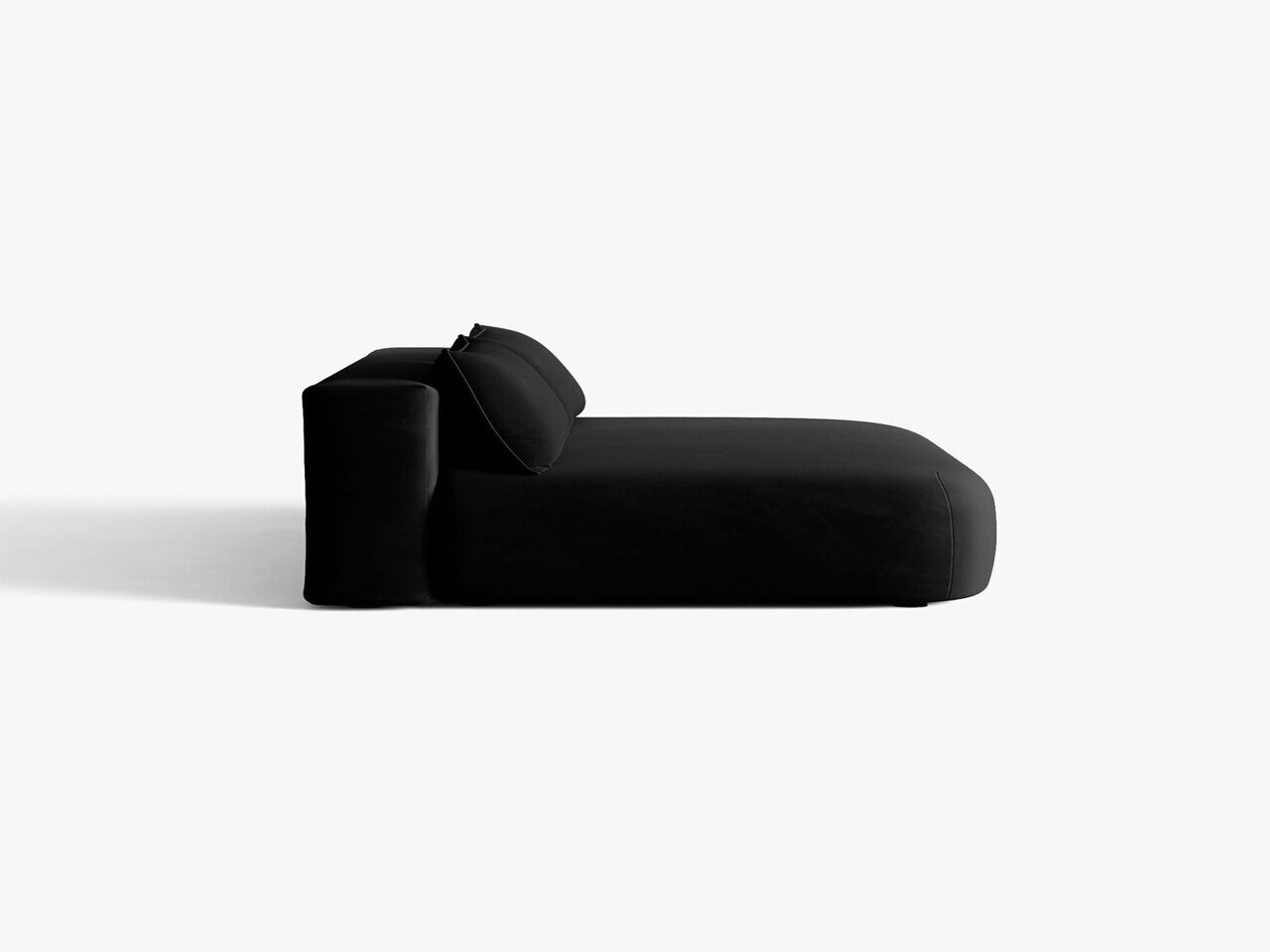 Canapea extensibila 3 locuri, Hena, Micadoni Home, 205x112x85 cm, catifea, negru — imaginea 5