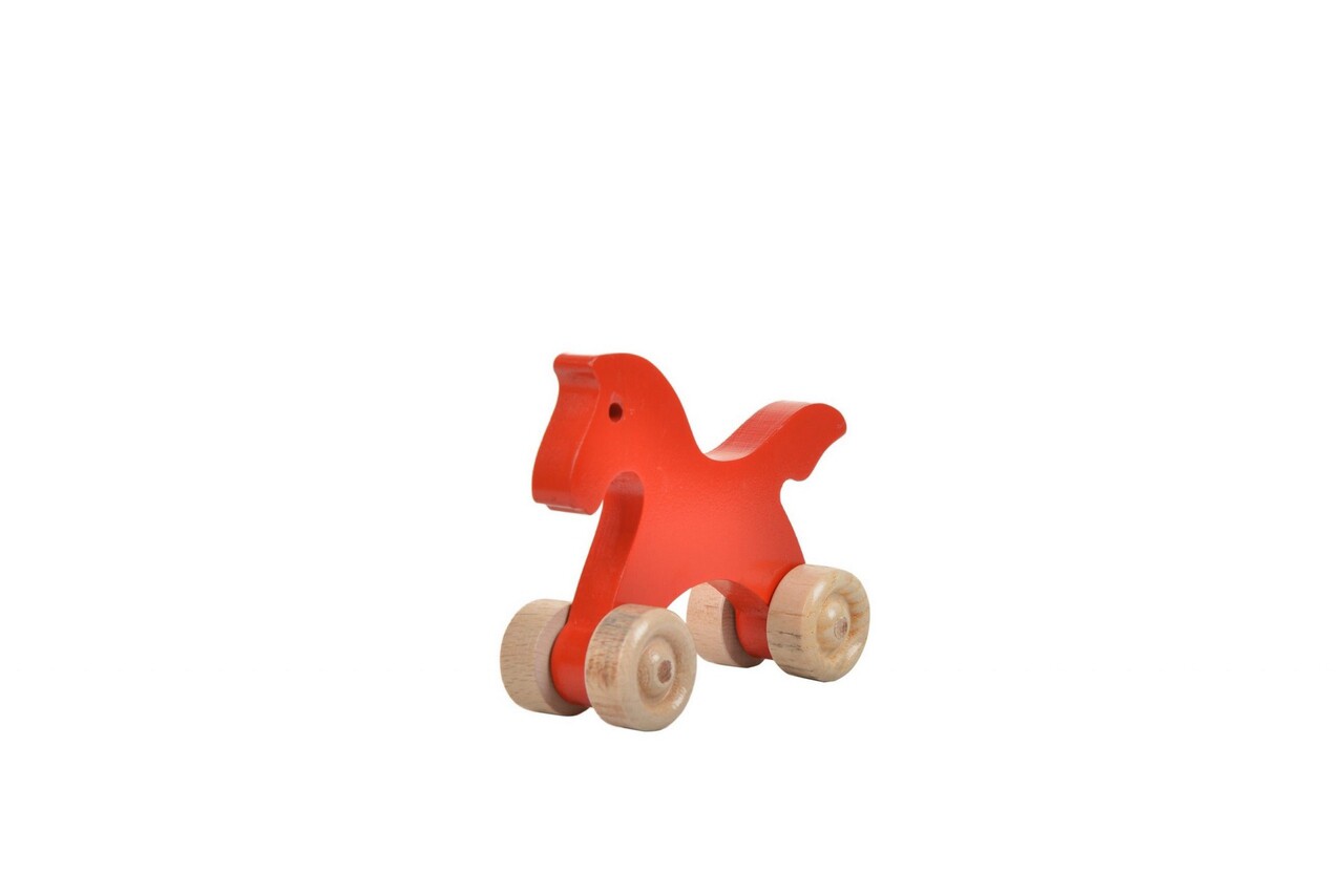 Jucarie pentru landou/carucior, Hanah Home, Horse, 10x10x5 cm, Rosu - view 2