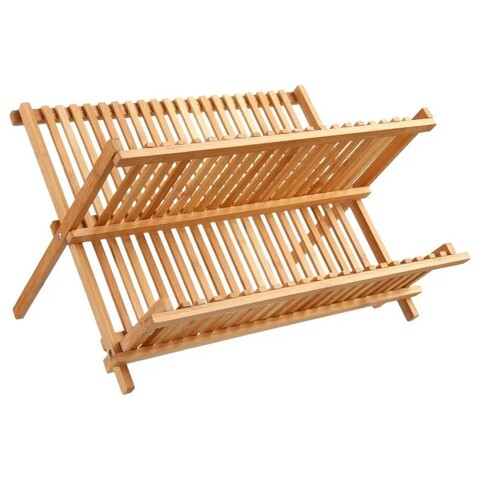 Scurgator de vase din bambus, 5five, 42 x 33.5 x 25.5 cm, pliabil, natural 5five