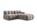 Canapea modulara 4 locuri cotiera stanga, Bellis-51, Micadoni Home, 282x94x70 cm, catifea, cappuccino