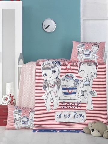 Lenjerie de pat pentru copii, victoria, two girls, 4 piese, 100% bumbac ranforce, multicolor