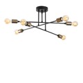 Lustra, Fleur - 1501, Tatum, 66 x 66 x 27 cm, 6 x E27, 40W, negru